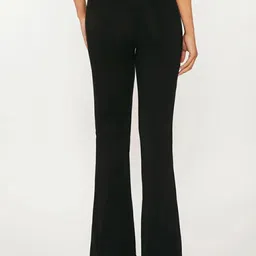 Next One Women Relaxed Flared High-Rise Easy Wash Bootcut Trousers image 2