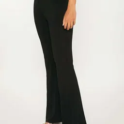 Next One Women Relaxed Flared High-Rise Easy Wash Bootcut Trousers image 2