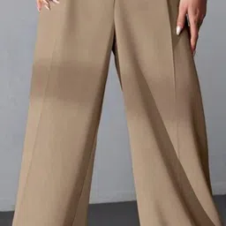 BROADSTAR Women Smart High-Rise Easy Wash Parallel Trousers Trouser image 3