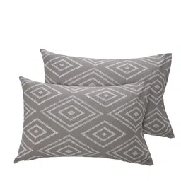 Huesland Comfort Taupe & White Printed 144 TC Cotton King Bedsheet & 2 Pillow Covers image 2