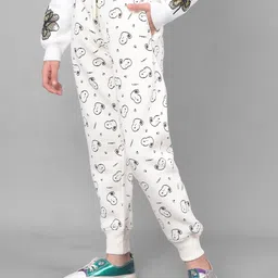 Crimsoune Club Girls Snoopy Printed Slim Fit Joggers image 3