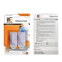 Art Street 2 Pieces Damage-Free Removable Utility Wall Hook-picture-15