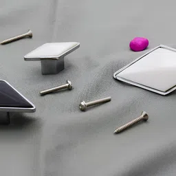 Rab Silver-Toned Iron Glossy Finish Anti-Tarnish Drawer Handle image 3