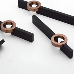 Rab Black & Copper-Coloured Zinc Cabinet/Drawer Handle image 3