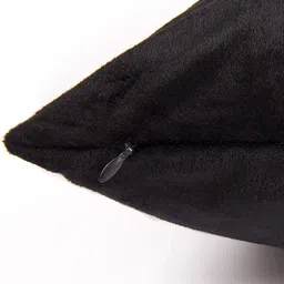 Encasa Homes Black Set of 2 Velvet Square Cushion Covers image 3