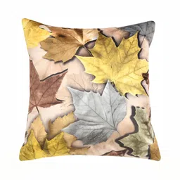 BIGGER FISH Yellow & Brown 5Pcs Floral Square Cushion Covers image 3