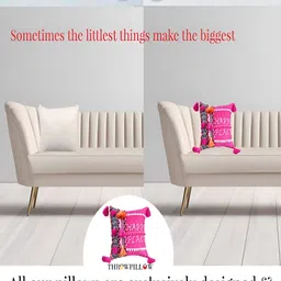 THROWPILLOW Pink & White Square Cushion Covers image 5