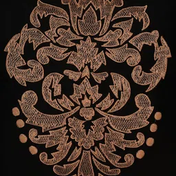 ZEBA Black & Gold Toned 2 Pieces Embroidered Square Cushion Covers image 2