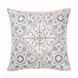SHADES of LIFE Grey & White Set of 2 Ethnic Motifs Square Cushion Covers image 3
