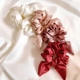 Mueras Set of 4 Bow Tie Knot Scrunchies image 3