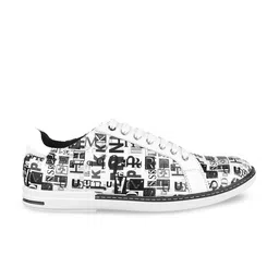 Metro Men Black Printed Sneakers image 3