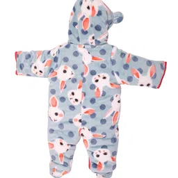 Baby Moo Infants Kids Blue & White Printed Romper image 5