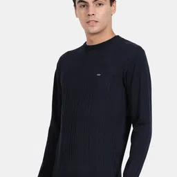 t-base Striped Ribbed Cotton Pullover image 2