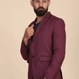 TAHVO Men Slim Fit Single-Breasted Blazer image 2