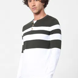 Celio Men Olive Striped image 5
