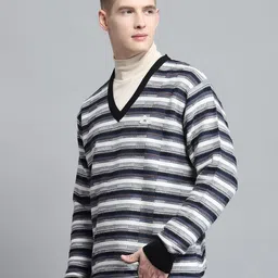 Monte Carlo Men Striped Woollen Pullover image 5