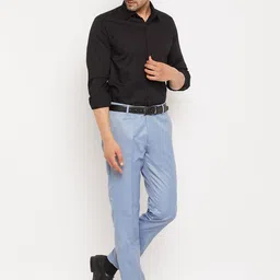 VEI SASTRE Men Smart Slim Fit Formal Trouser image 4