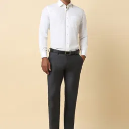 Allen Solly Men Textured Slim Fit Formal Trousers image 4