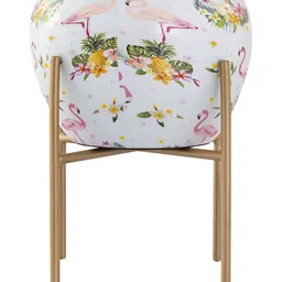 Metalsmith White & Pink Floral Printed Planter With Holder image 4