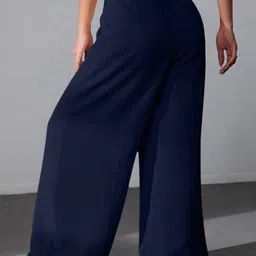 BROADSTAR Women Smart High-Rise Easy Wash Parallel Trousers image 4