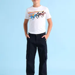 U.S. Polo Assn. Kids Boys Classic Fit Mid-Rise Cargos Trousers-picture-34