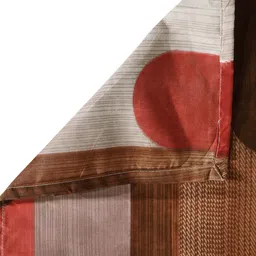 Arrabi Red & White Graphic 300 TC King Bedsheet with 2 Pillow Covers image 3