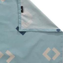 Arrabi Blue & White Graphic 300 TC King Bedsheet with 2 Pillow Covers image 2