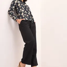 SALT ATTIRE Women Tailored High-Rise Parallel Trousers image 5