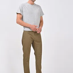 POE Men Smart Slim Fit Lint Free Chinos Trousers image 2