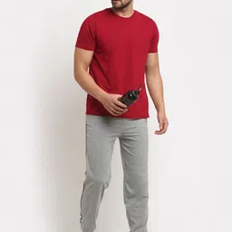 mack jonney VIMAL JONNEY Men Grey Solid Joggers image 3