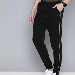 Harvard Men Black Solid Joggers image 4