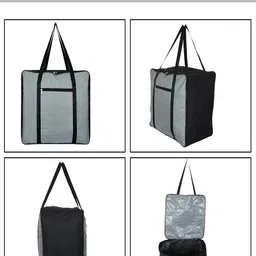 Kuber Industries Black & Grey Storage Bag With Zipper Organiser image 3