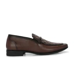 Hitz Men Textured Leather Formal Loafers image 4