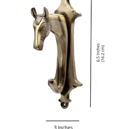 Two Moustaches Gold Toned Horse Head Design Key Holder image 2