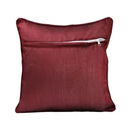 Aura Burgundy & White 5 Pieces Abstract Square Cushion Covers image 4