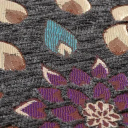 MULTITEX Grey & Beige 5 Pieces Floral Cotton Square Cushion Covers image 4