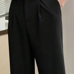 Next One Men Smart Loose Fit Easy Wash Pleated Trousers image 3
