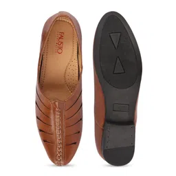 FAUSTO Men Textured Laser Cut Lightweight Mojaris image 5