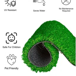 LUXEHOME INTERNATIONAL Green Artificial Grass UV Resistant Floor Runner image 4