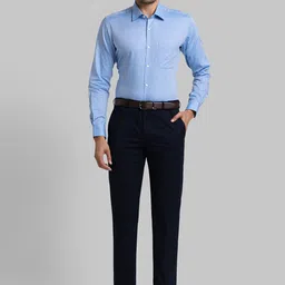 Raymond Men Navy Blue Formal Trousers image 4