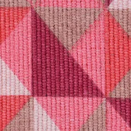 Saral Home Pink Geometric Printed Cotton Multiuse Rug image 5