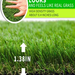 LUXEHOME INTERNATIONAL Green Artificial Grass Floor Mats image 3