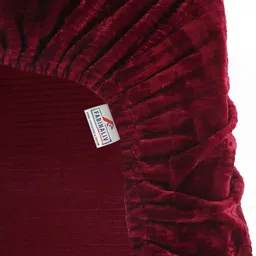FABINALIV Maroon Striped 300 TC Fitted King Bedsheet with 2 Pillow Covers image 5