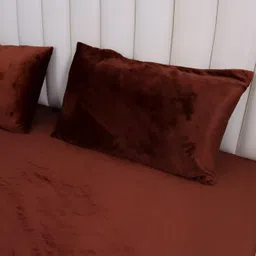 RD TREND Brown 210 TC King Bedsheet with 2 Pillow Covers image 2