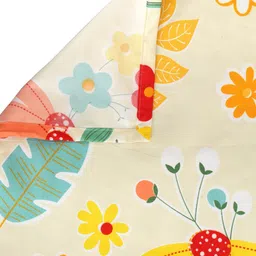 KLOTTHE Yellow & Blue Printed 210 TC 2 King Bedsheet with 4 Pillow Covers image 5