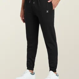 XYXX Men Pack Of 2 Black & Blue Regular Fit Solid Joggers image 5