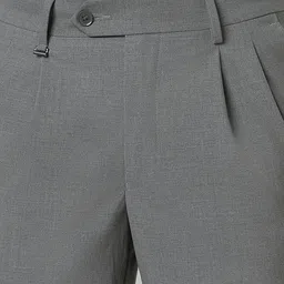 Van Heusen Men Textured Mid Rise Regular Fit Formal Trousers image 5