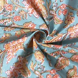 Texstylers Blue & Beige 3 Pieces Printed Cotton Square Reversible Cushion Covers image 5