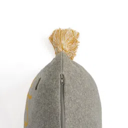 Pluchi Grey & Mustard Rectangle Cotton Cushion Covers image 2