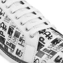 Metro Men Black Printed Sneakers image 5